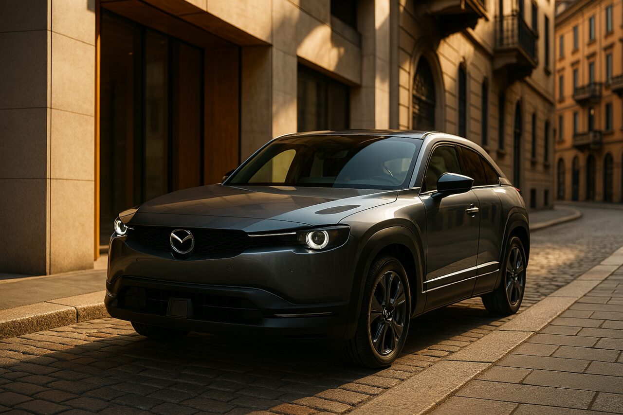 Mazda MX-30 in noleggio a lungo termine su strada italiana, auto elettrica usata km0