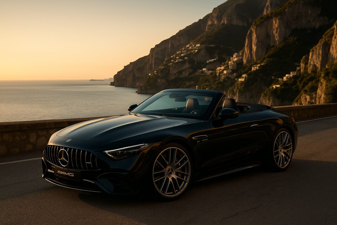 Mercedes-AMG SL usata in noleggio a lungo termine sulla costiera amalfitana