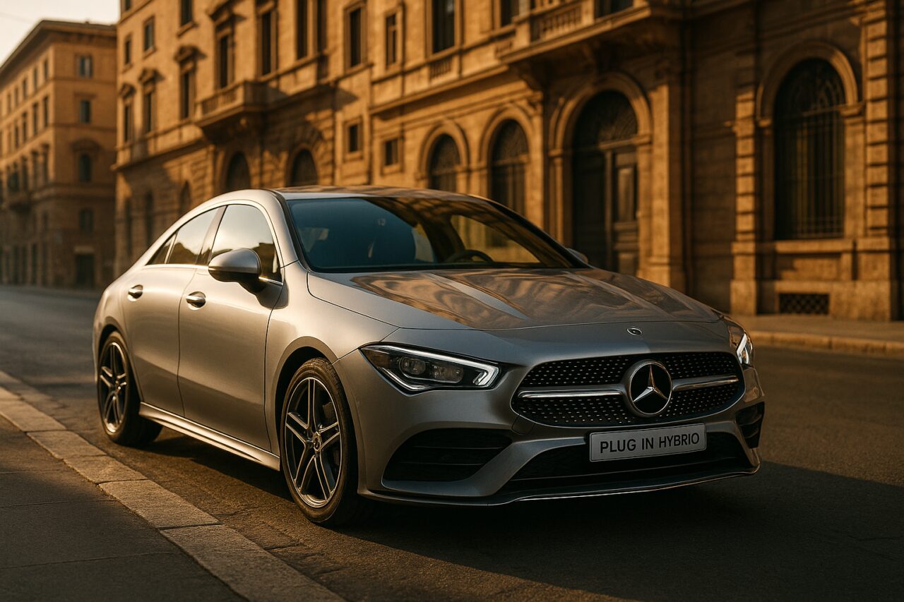 Mercedes CLA Ibrido Plug-in in noleggio a lungo termine su strada italiana, auto usata km0 PHEV