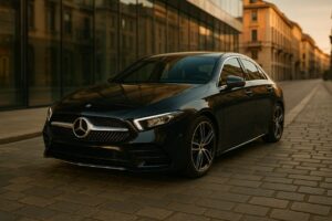 Mercedes Classe A Sedan Ibrida Plug-in in noleggio a lungo termine su strada italiana