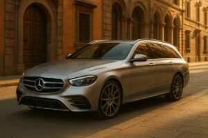 Mercedes Classe E Estate Plug-in ibrida in noleggio a lungo termine su strada italiana