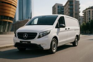 Mercedes e-Vito furgone elettrico usato in noleggio a lungo termine su strada italiana