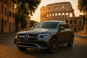 Mercedes usata in noleggio a lungo termine su strada italiana a Roma