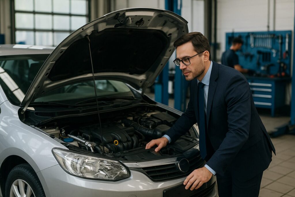 Controllo manutenzione auto usata affidabile, officina italiana, berlina compatta noleggio lungo termine, servizio manutenzione incluso
