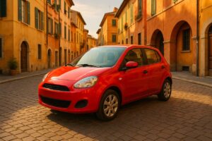 Auto di segmento B usata in noleggio a lungo termine su strada italiana