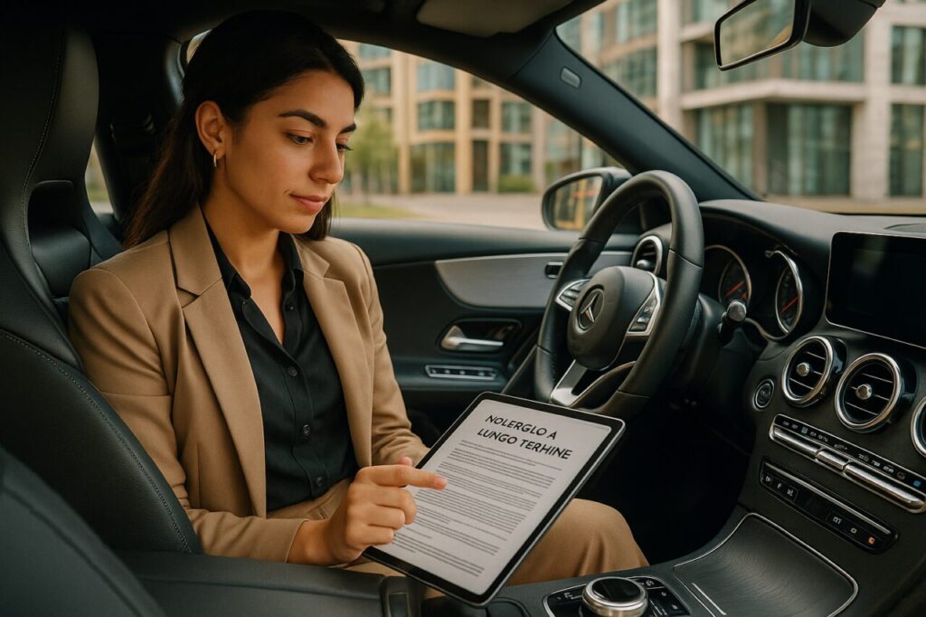Professionista italiana firma contratto di noleggio a lungo termine per Mercedes CLA km0