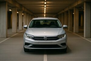 Auto usata parcheggiata in sicurezza in un garage coperto in Italia - noleggio a lungo termine