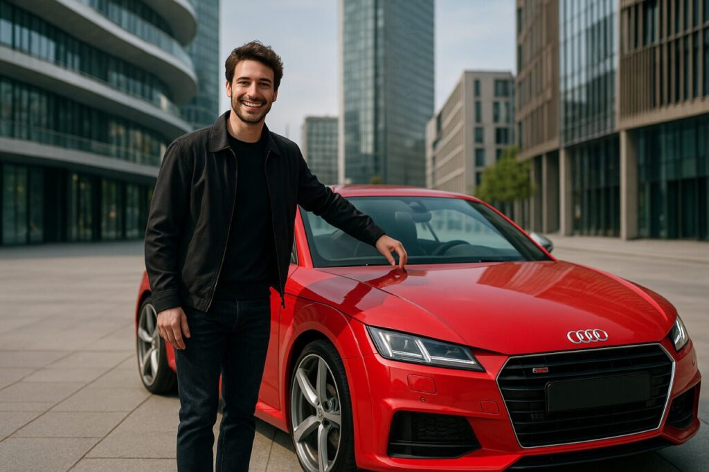 Professionista italiano soddisfatto con Audi TT Coupé usata in noleggio a lungo termine a Milano