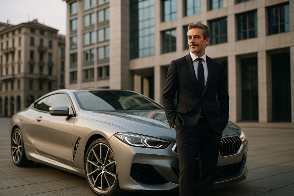 Professionista italiano in noleggio a lungo termine BMW Serie 8 Coupé km0 a Milano