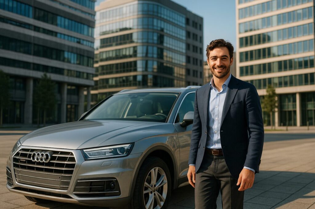 Libero professionista con SUV premium usato in noleggio a lungo termine senza anticipo