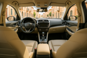 Interni auto puliti e in ordine in noleggio a lungo termine usata km0