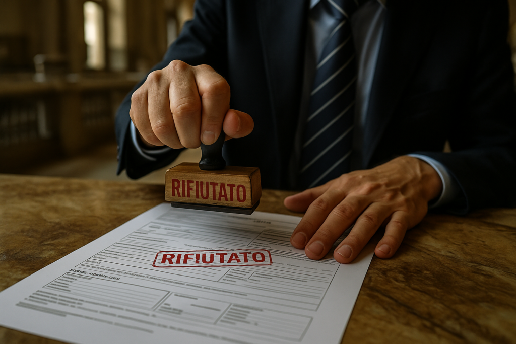 Domanda di finanziamento auto rifiutata dalla banca in Italia