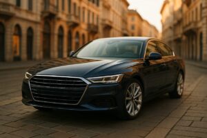 Auto di segmento D in noleggio a lungo termine su strada italiana, berlina premium usata km0 NLT